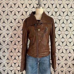 Danier Vintage Leather Moto Jacket